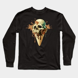 Ice Cream Skull Long Sleeve T-Shirt